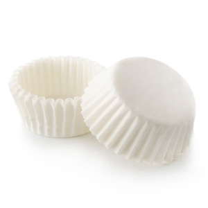 Papilotki cupcake 3d (Ø30, h - 15 mm), białe, 2000 szt.