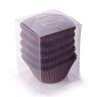Papilotki do muffinek 140 (Ø55, h - 42,5 mm), brązowe, 100 szt.