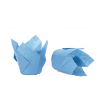 Papiloty do muffinek Tulipan TL-150 (Ø50, 60/80 mm), niebieski, 150 szt.