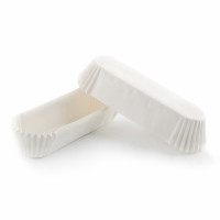 Papilotki cupcake pergaminowe owalne OV13 (130x30 mm), białe, 2000 szt.