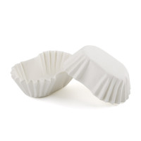 Papilotki cupcake pergaminowe owalne OV4 (45x25 mm), białe, 2000 szt.