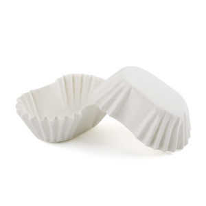Papilotki cupcake pergaminowe owalne OV4 (45x25 mm), białe, 2000 szt.