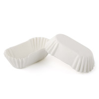 Papilotki cupcake pergaminowe owalne OV6 (60x25 mm), białe, 2500 szt.