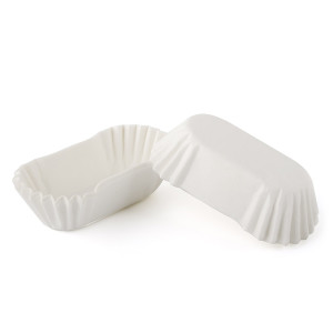 Papilotki cupcake pergaminowe owalne OV6 (60x25 mm), białe, 2500 szt.