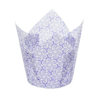 Papilotki cupcake «Swiatkowy Wizerunek» TL-170 (Ø60, 60/90 mm), białe z nadrukiem, 100 szt.