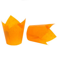 Papiloty do muffinek Tulipan TL-100 (Ø35, 35/50 mm), pomarańczowe, 150 szt.