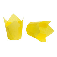 Papiloty do muffinek Tulipan TL-170 (Ø60, 60/90 mm), zółte, 100 szt.