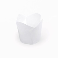Papilotki cupcake «Fiołki» FL-150 (Ø50, 50/70 mm), białe, 150 szt.
