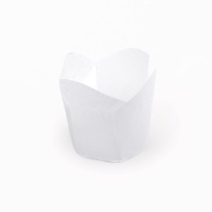 Papilotki cupcake «Fiołki» FL-150 (Ø50, 50/70 mm), białe, 150 szt.