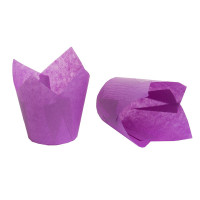 Papiloty do muffinek Tulipan TL-140 (Ø50, 50/75 mm), fioletowe, 150 szt.