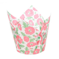 Papilotki cupcake «Maki» TL-160 (Ø60, 55/82 mm), białe z nadrukiem, 100 szt.