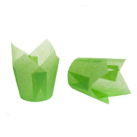 Papiloty do muffinek Tulipan TL-160 (Ø60, 55/82 mm), zielone, 100 szt.