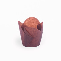 Papilotki cupcake «Fiołki» FL-150 (Ø50, 50/70 mm), brązowe, 150 szt.