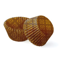 Papilotki cupcake «Klasyczny brązowe zloto» 7a (Ø50, h - 30 mm), 2000 szt.