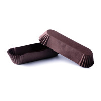 Papilotki cupcake pergaminowe owalne OV13 (130x30 mm), brązowe, 2000 szt.